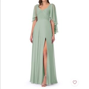 AZAZIE Floor Length Bridesmaid Dress - Agave